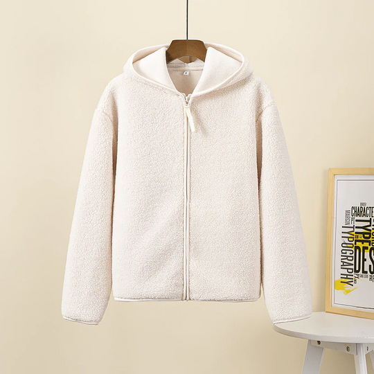 Heidi-Mode | Mit Kapuze, Reißverschluss Und Weichem Sherpa-Stoff, Fleece-Weste Damen