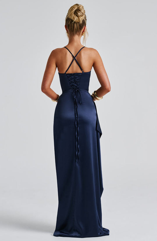 Heidi-Mode | Marineblaues Maxikleid