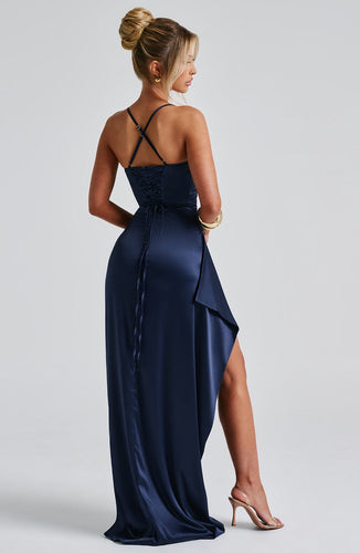 Heidi-Mode | Marineblaues Maxikleid