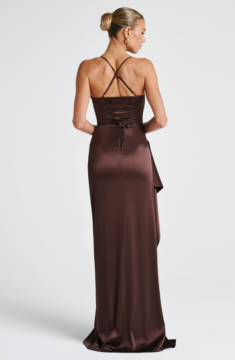 Heidi-Mode | Maxi Kleid Pflaume Braun