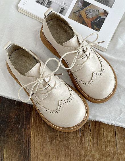 Heidi-Mode – Breite Brogue Stil Oxford Schuhe