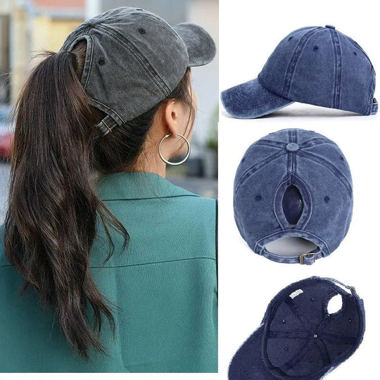 Heidi-Mode | Pferdeschwanz Baseballcap mit Atmungsaktivem Komfort und Uv Schutz