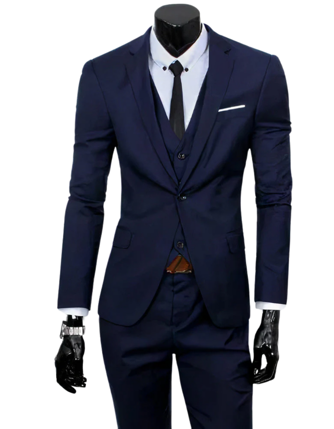 Heidi-Mode | 3 Teiliger Anzug mit Reverskragen Blazer Ärmelloser Weste und Schmaler Hose