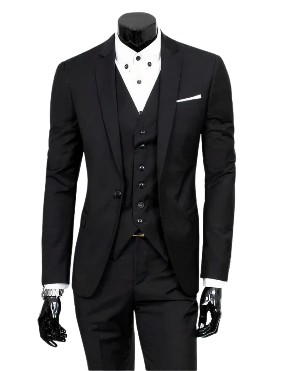 Heidi-Mode | 3 Teiliger Anzug mit Reverskragen Blazer Ärmelloser Weste und Schmaler Hose