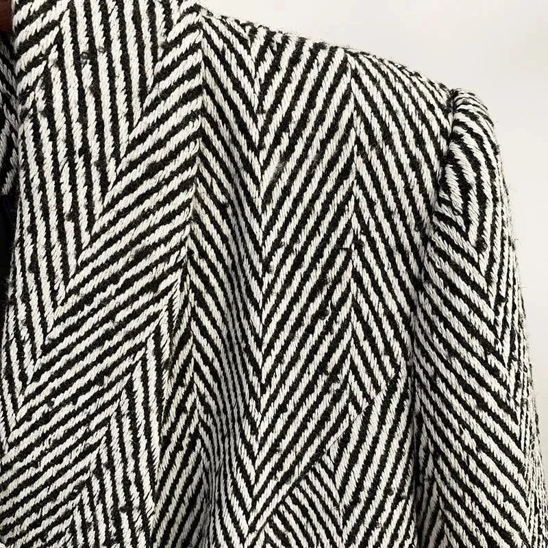 Heidi-Mode | Fischgrät-Wintermantel für Damen