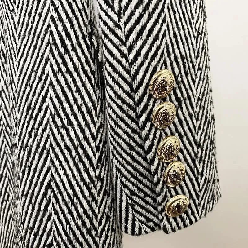 Heidi-Mode | Fischgrät-Wintermantel für Damen