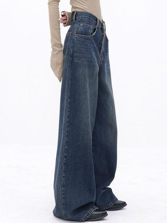 Heidi-Mode | Hoch Taillierte Slimming Lockere Gerade Boyfriend Jeans