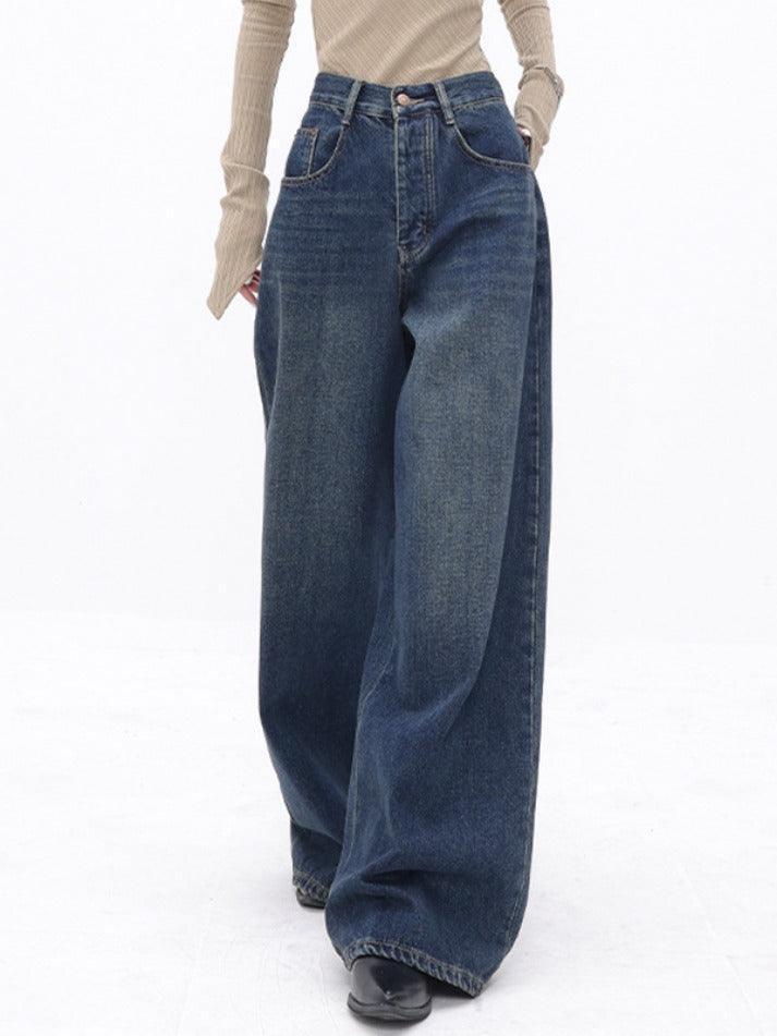 Heidi-Mode | Hoch Taillierte Slimming Lockere Gerade Boyfriend Jeans