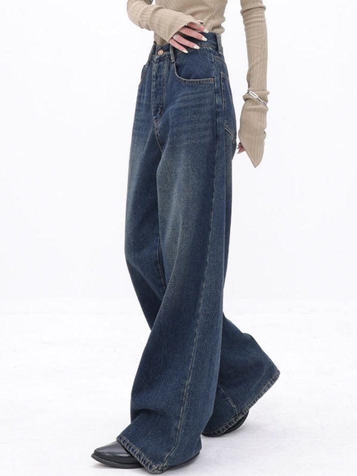 Heidi-Mode | Hoch Taillierte Slimming Lockere Gerade Boyfriend Jeans
