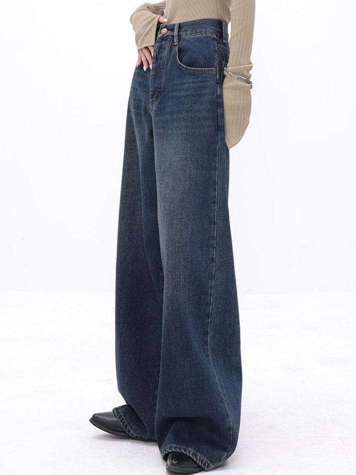 Heidi-Mode | Hoch Taillierte Slimming Lockere Gerade Boyfriend Jeans