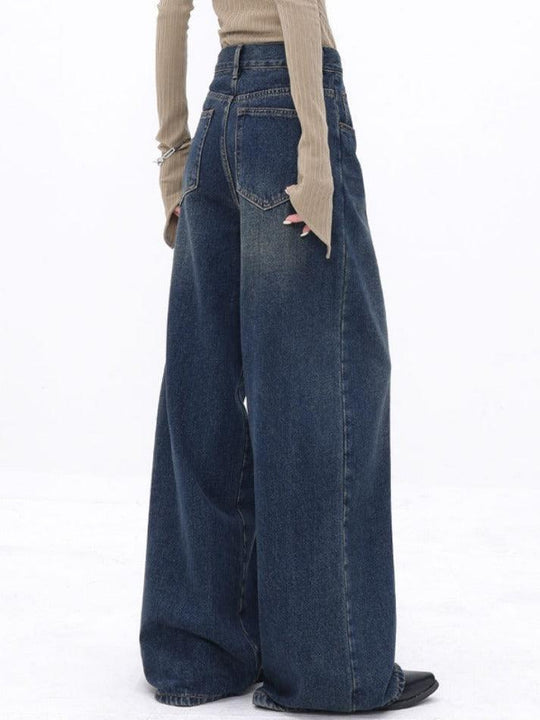 Heidi-Mode | Hoch Taillierte Slimming Lockere Gerade Boyfriend Jeans