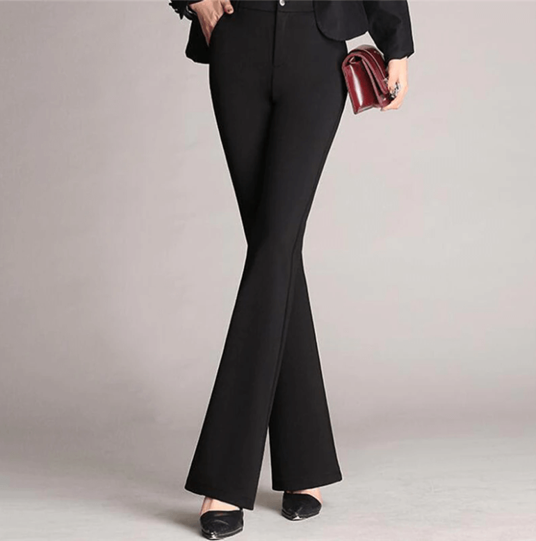 Heidi-Mode | Taillierte Flared Slim-Fit Hose