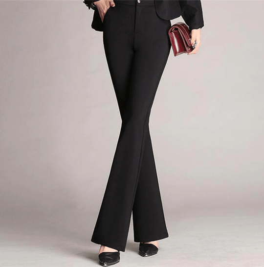 Heidi-Mode | Taillierte Flared Slim-Fit Hose