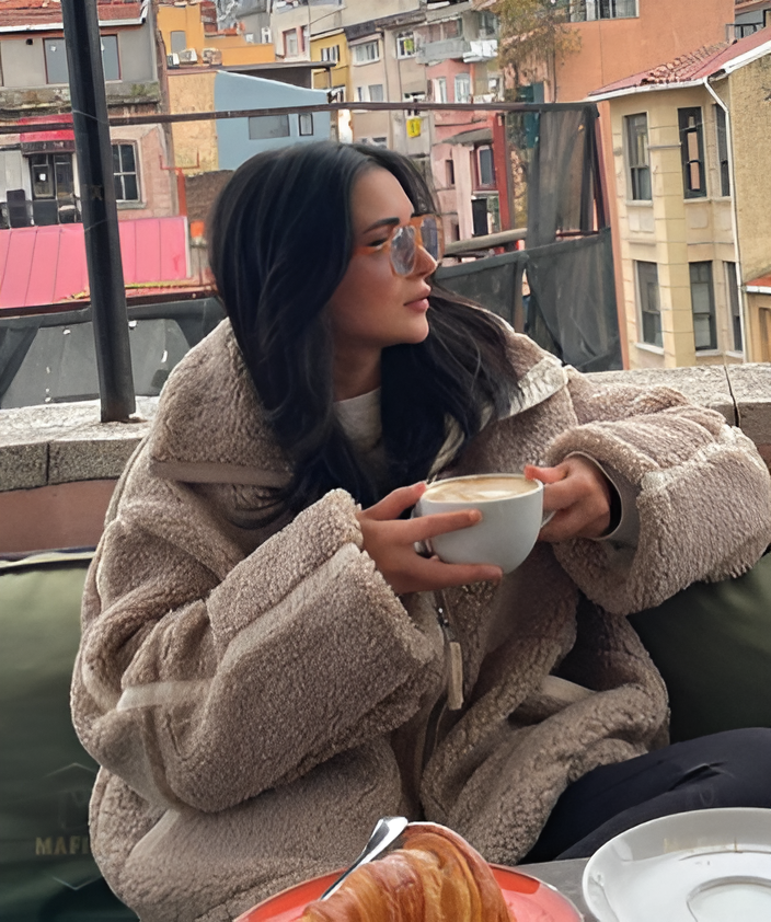 Heidi-Mode | Teddyjacke In Cremeweiß