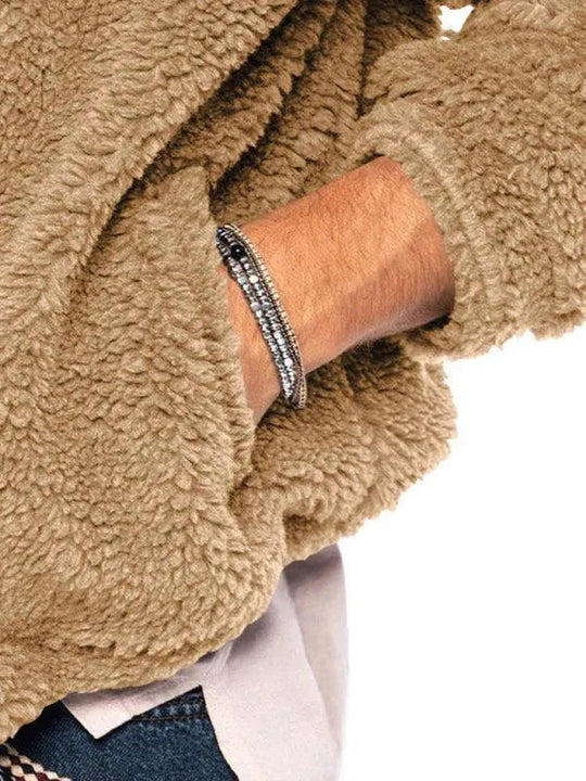 Heidi-Mode | Kapuzenfleece Männer Winterjacke