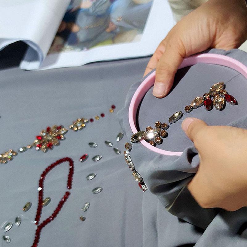 Heidi-Mode | Nahöstlicher Luxus Handgefertigtes Strass Frauen Abaya Kaftan Kleid Jalaba