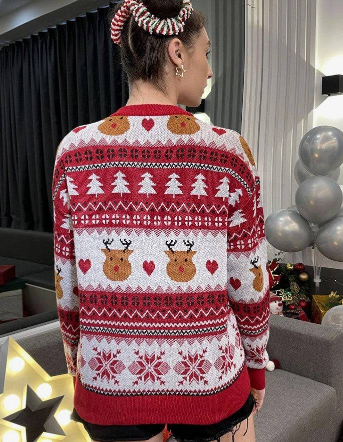 Heidi-Mode | Rudolph Der Rentier mit der roten Nase Print Pullover Sweater