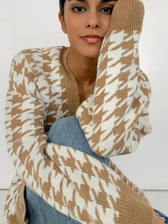 Heidi-Mode | Komfortabler Strick Frauen Strickjacke Pullover