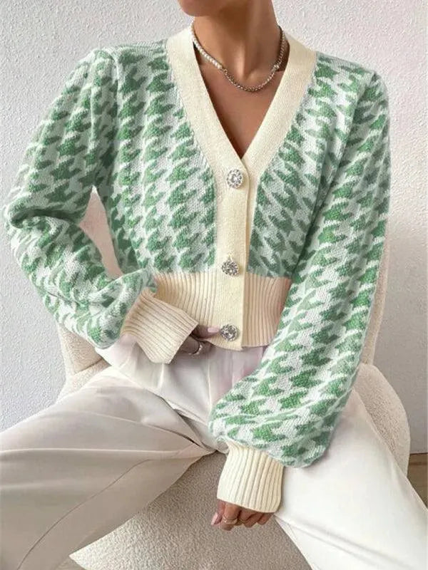 Heidi-Mode | Laternenärmel Strickjacke Pullover