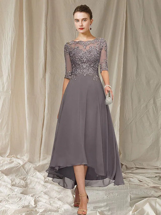 Heidi-Mode | Damen Sommer Abendkleid Lang Festkleid mit Spitze für Hochzeiten & Events