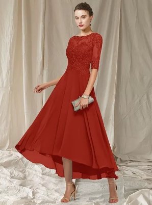 Heidi-Mode | Damen Sommer Abendkleid Lang Festkleid mit Spitze für Hochzeiten & Events