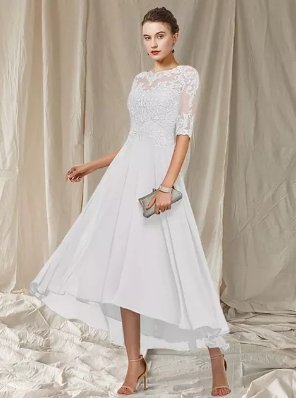 Heidi-Mode | Damen Sommer Abendkleid Lang Festkleid mit Spitze für Hochzeiten & Events
