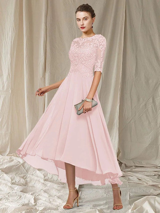 Heidi-Mode | Damen Sommer Abendkleid Lang Festkleid mit Spitze für Hochzeiten & Events