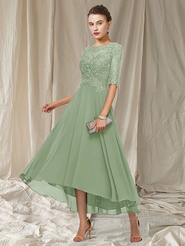 Heidi-Mode | Damen Sommer Abendkleid Lang Festkleid mit Spitze für Hochzeiten & Events