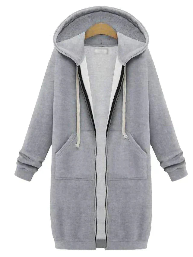 Heidi-Mode | Damen Lange Kapuzenjacke