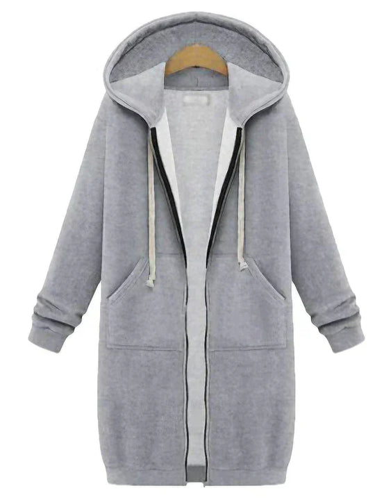 Heidi-Mode | Damen Lange Kapuzenjacke