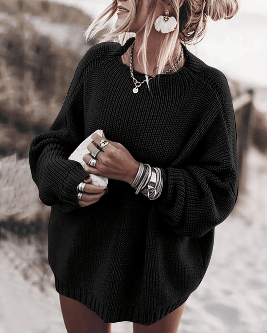 oversized Rinder Halswärmer Pullover