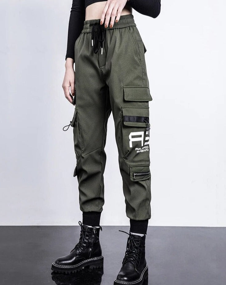 Heidi-Mode | Hosen High-Waist Cargo-Hose mit Taschen