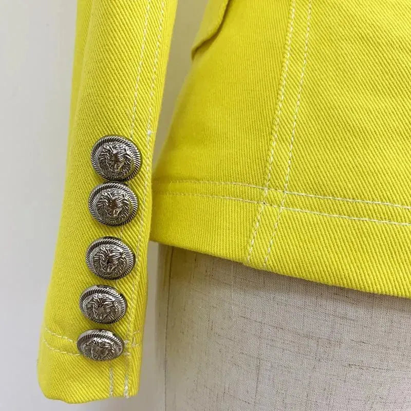 Heidi-Mode | Ibiza Gesteppt Blazer Damen - Lässig - Unifarben