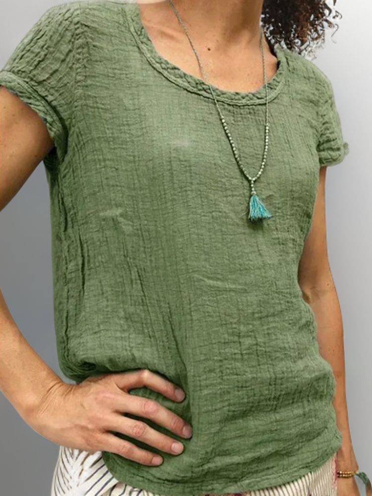 Heidi | Vintage-T-Shirt mit abgerundetem Saum
