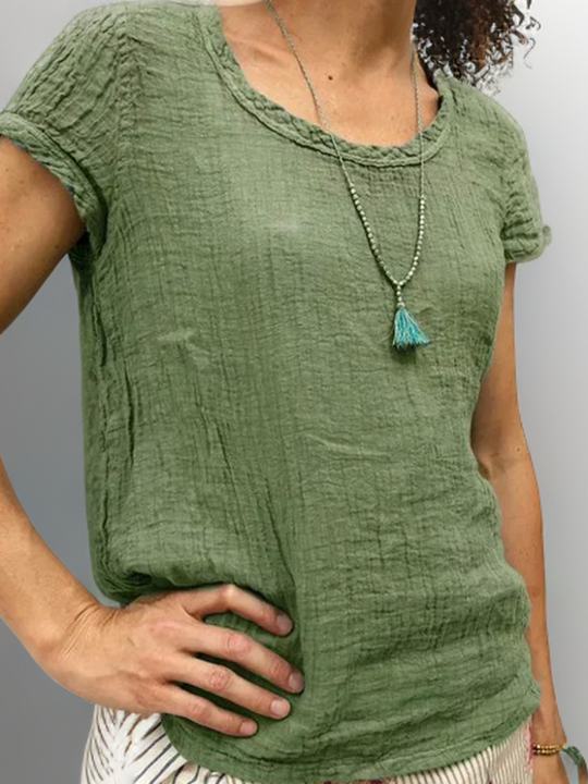 Heidi | Vintage-T-Shirt mit abgerundetem Saum