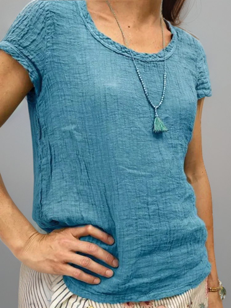 Heidi | Vintage-T-Shirt mit abgerundetem Saum