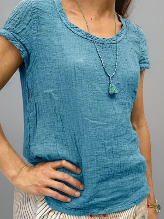 Heidi | Vintage-T-Shirt mit abgerundetem Saum