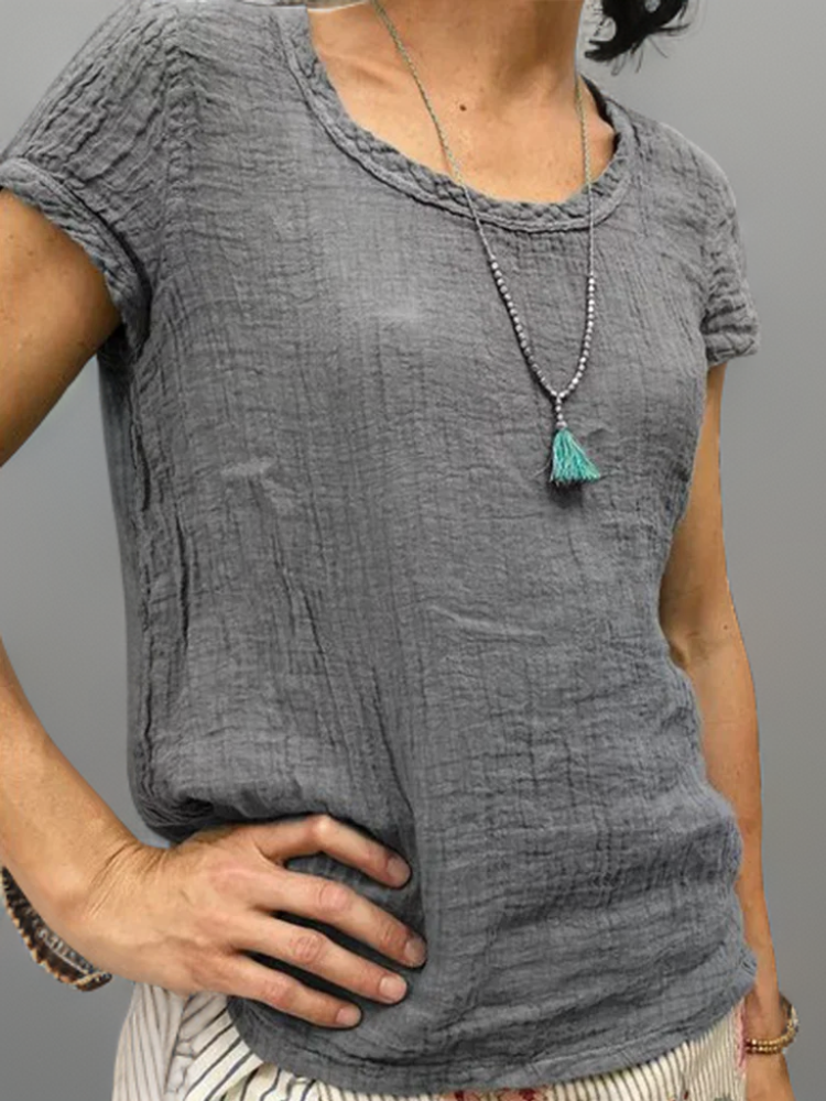 Heidi | Vintage-T-Shirt mit abgerundetem Saum