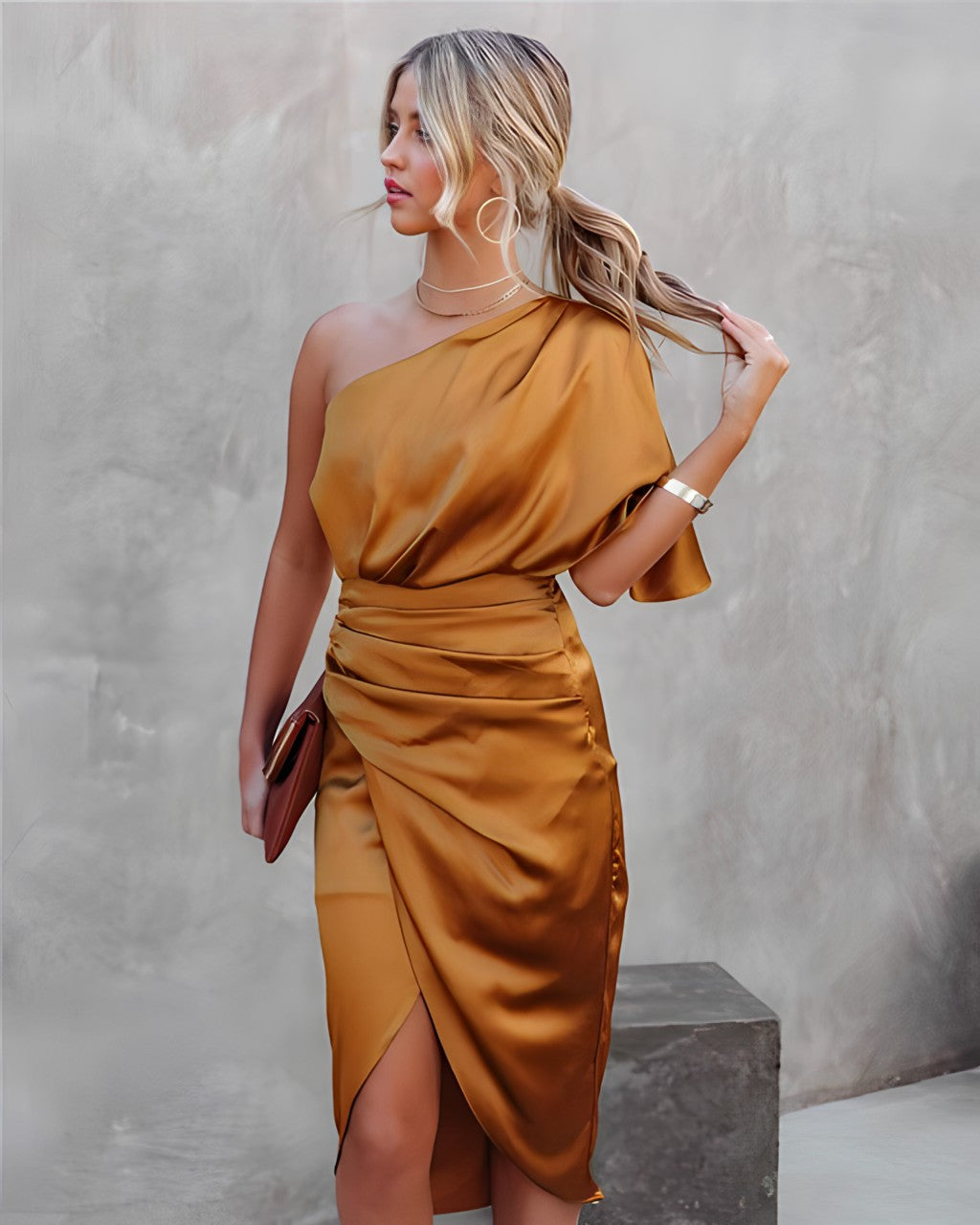 Heidi-Mode | Élise Luxuriös Seiden Festkleid Pure Eleganz & Raffinierter Stil