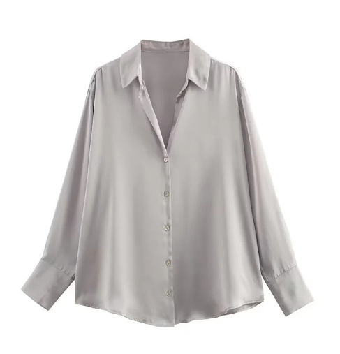 Heidi-Mode | Moderne Seidenbluse für Damen mit Knöpfen
