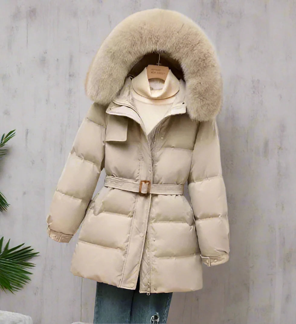 Heidi-Mode | Winterjacke mit abnehmbarer Kapuze für Damen ideal für kaltes Wetter