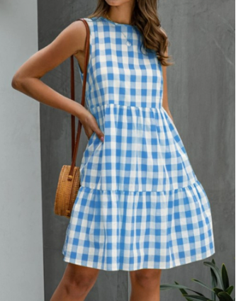 Blauer Gingham