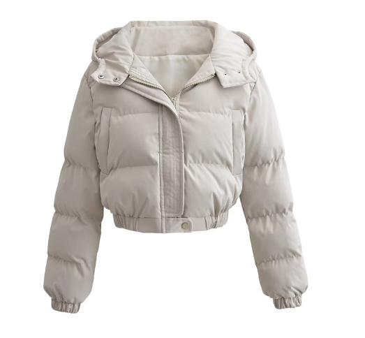 Heidi-Mode | Cropped Puffer Winterjacke - Langarm