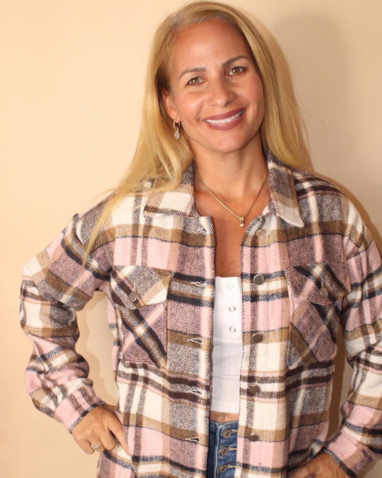 Heidi-Mode | Karo Button Down Shackets