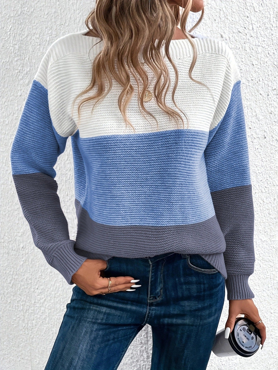 Heidi-Mode | Blockstreifen Strickpullover Weicher Komfort Lässiger Stil