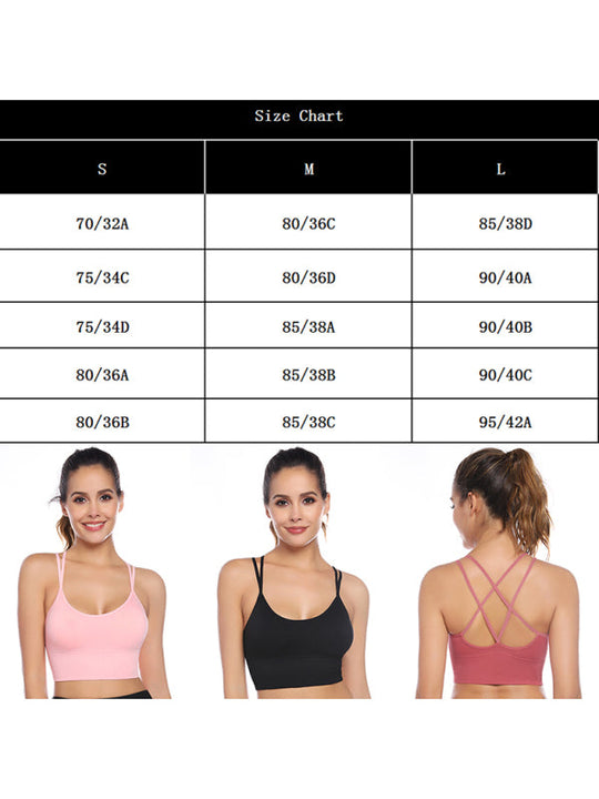 Heidi-Mode | 3Er Pack Damen Sport Bh Gepolstert Crisscross Yoga Bh Nahtlos Mittel Impact Fitness Activewear