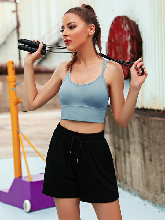 Heidi-Mode | 3Er Pack Damen Sport Bh Gepolstert Crisscross Yoga Bh Nahtlos Mittel Impact Fitness Activewear