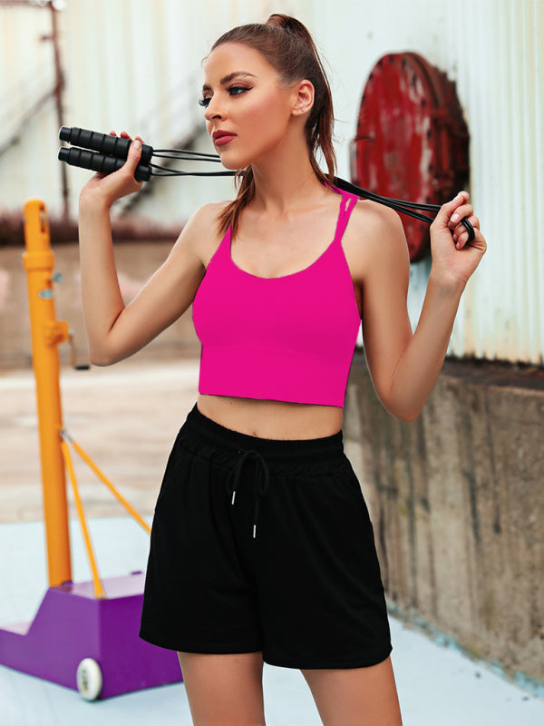 Heidi-Mode | 3Er Pack Damen Sport Bh Gepolstert Crisscross Yoga Bh Nahtlos Mittel Impact Fitness Activewear