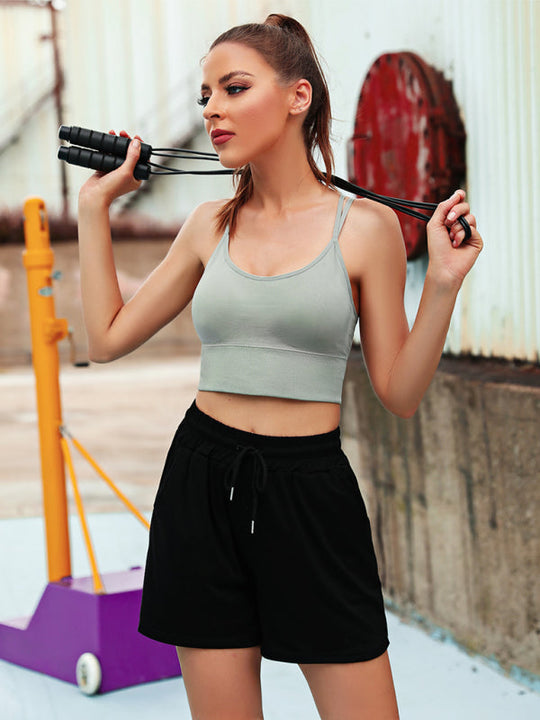 Heidi-Mode | 3Er Pack Damen Sport Bh Gepolstert Crisscross Yoga Bh Nahtlos Mittel Impact Fitness Activewear