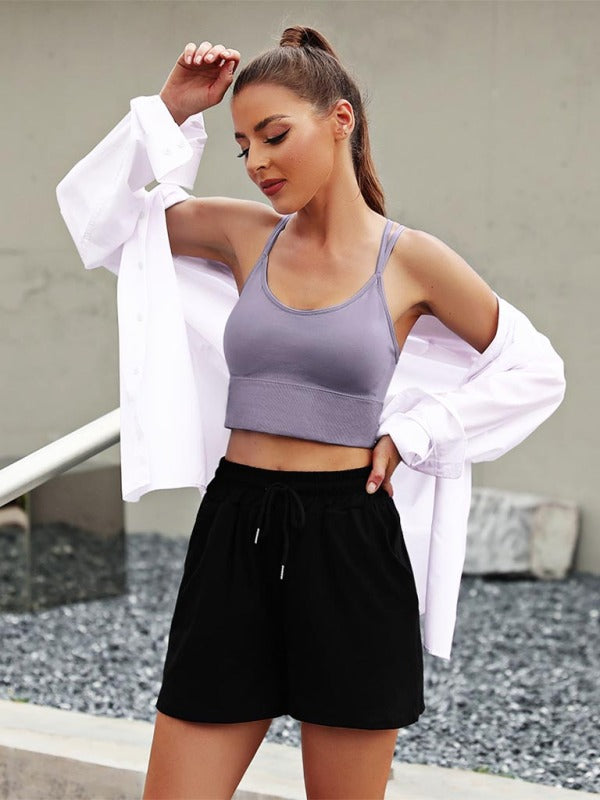 Heidi-Mode | 3Er Pack Damen Sport Bh Gepolstert Crisscross Yoga Bh Nahtlos Mittel Impact Fitness Activewear
